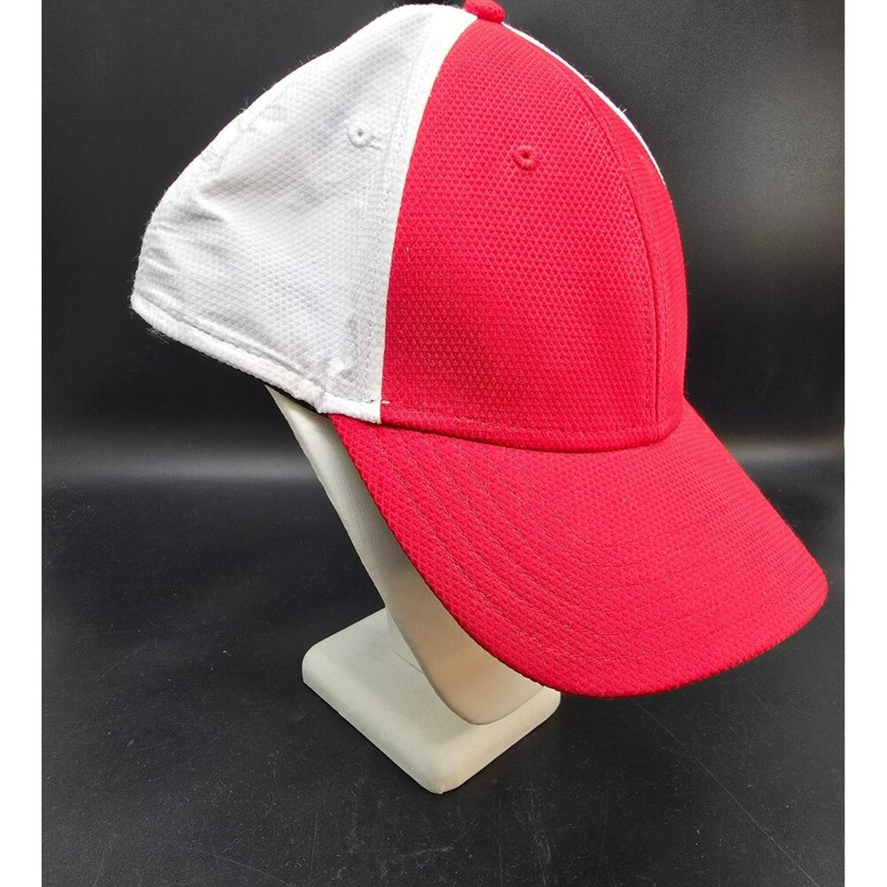 Scala Pro Series Red & White Mesh Baseball Cap Adjustable Back Strap JJ4215